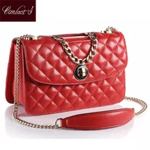 Nuevo 2017 Mujeres Bolsa de Mensajero Bolsas de Diseñador Mujer Bolsos de Cuero Genuino de la Zalea de Lujo de Alta Calidad de Marcas Famosas Embrague