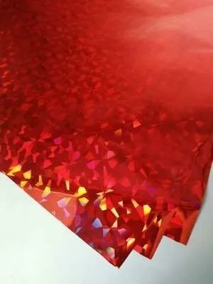 А4 Золото Серебро фольга бумага для ламинатора блеск цветная упаковка Квиллинг крафт гофрированные ткани Ремесло Скрапбукинг Бумага 50 шт - Цвет: Red Glass Broken