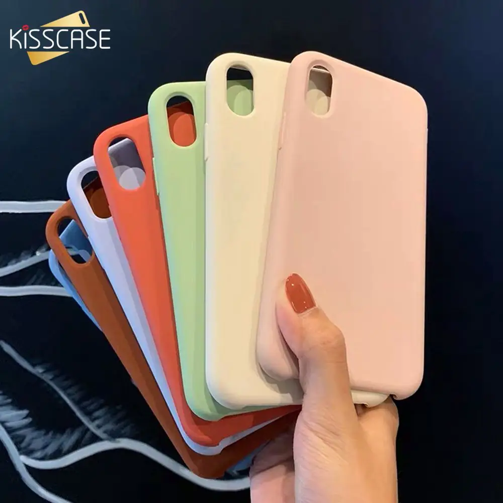 

kISSCASE Liquid Ultra-thin Scrub Soft silicone Case For iPhone XS XR 7 8 6 S Plus 5 5S SE Case For iPhone 6 7 8 Plus XS MAX XR X