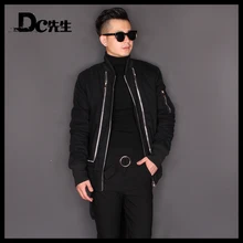 Новая мужская зимняя одежда модная теплая куртка с капюшоном приталенное пальто с хлопковой подкладкой Большие размеры сценические костюмы певицы