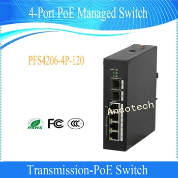 

Free Shipping DAHUA 4-Port PoE Managed Switch for IP Camera Support IEEE802.3af IEEE802.3at Hi-PoE Without Logo PFS4206-4P-120