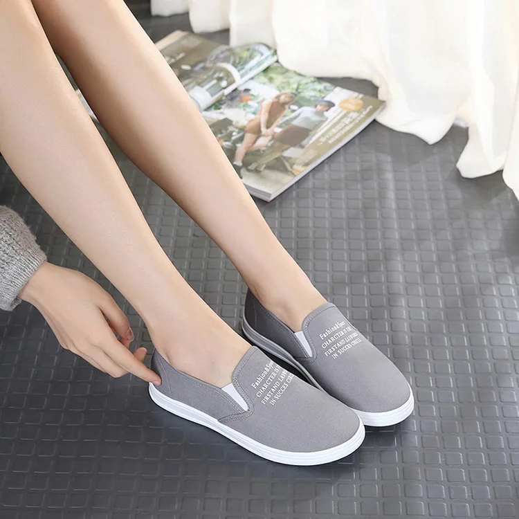 Adult canvas casual shoes woman flats 2019 solid comfortable flat with sneakers women shoes slip-on ladies shoes women sneakers (30)