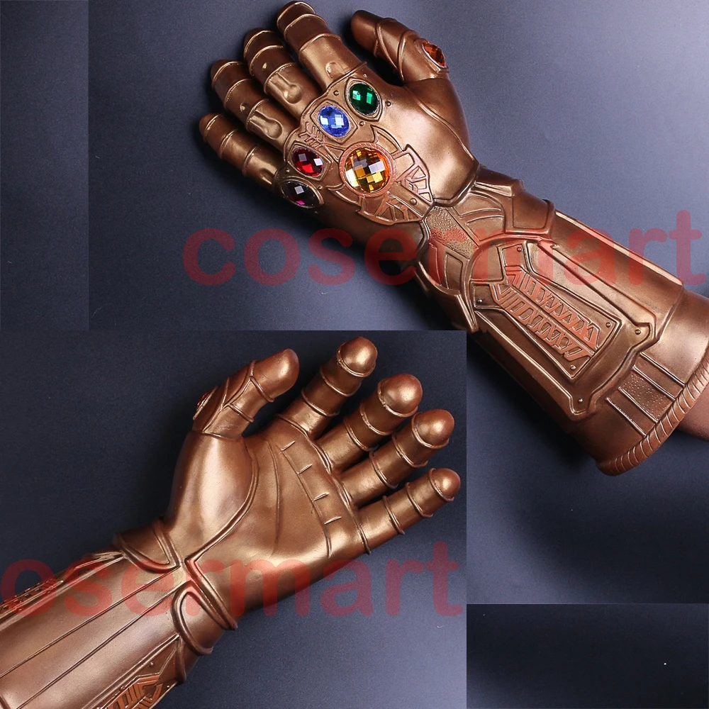 Перчатки Таноса для косплея Infinity Gauntlet Avengers War золотые пусеты реквизит на Хэллоуин