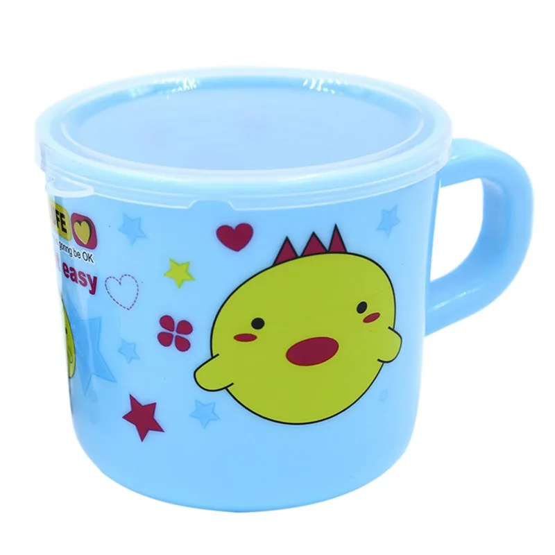 Безопасная ПП Пластиковая 150 мл цветная мультяшная чашка с медведем пандой кошкой для кормления детей, чашка для чая с молоком, водой, случайным рисунком, горячая распродажа - Цвет: L