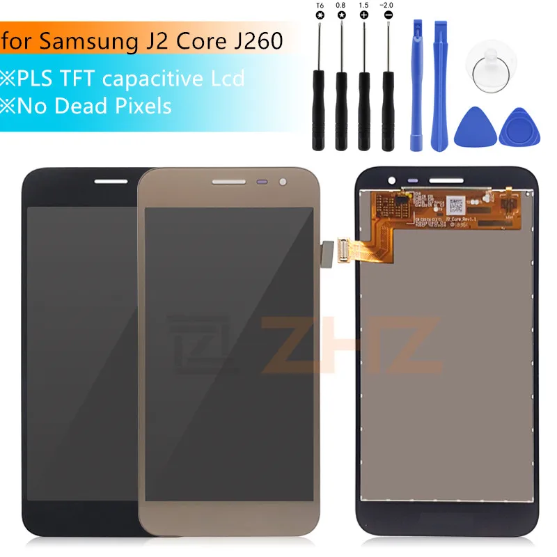 

100% Tested For Samsung Galaxy J2 Core J260 LCD Display Screen Touch Screen Digitizer Assembly Replace For samsung J260 lcd 2018