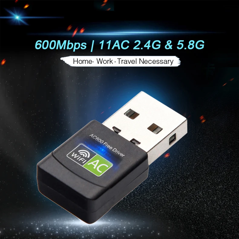 USB WiFi адаптер USB Ethernet WiFi Dongle 600 Мбит/с 5 ГГц Lan USB Wi-Fi адаптер PC Antena Wi Fi приемник AC беспроводная сетевая карта