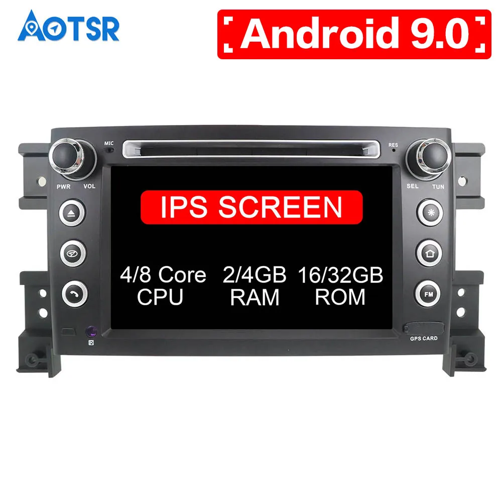 Clearance Android 9.0 8 core Car DVD CD player GPS Navigation For Suzuki Grand Vitara 2005-2012 Multimedia system 2 din radio Auto Stereo 1