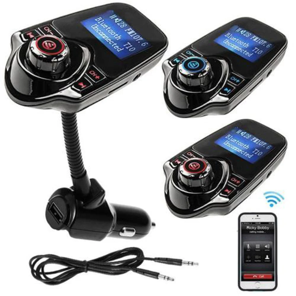 Useful Bluetooth Hands-free Car Kit FM Transmitter MP3 USB Car Charger