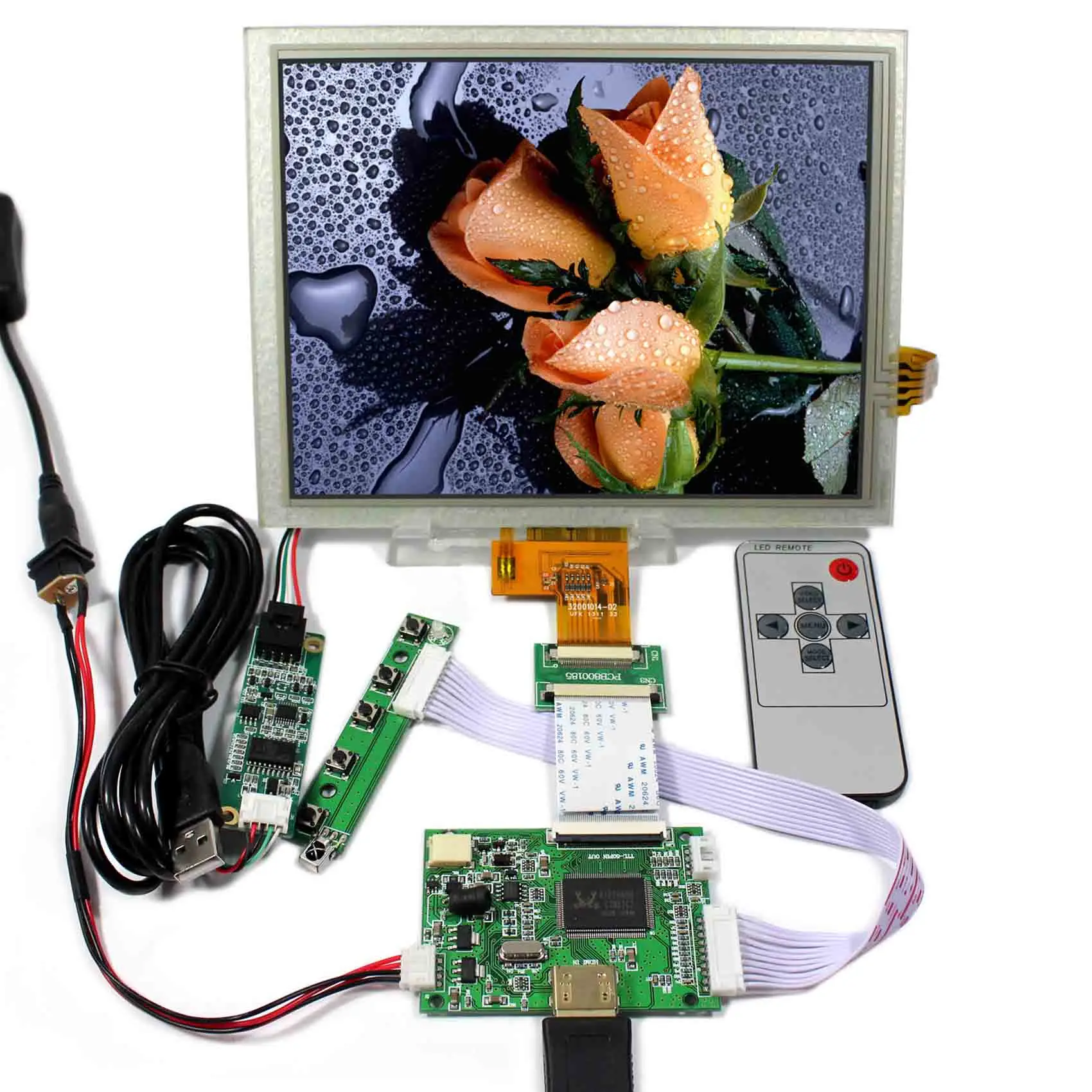 HDMI LCD Controller Board With 8inch 1024x768 EJ080NA-04C Touch LCD Screen HDMI LCD Controller Board With 8inch 1024x768 EJ080NA-04C Touch LCD Screen