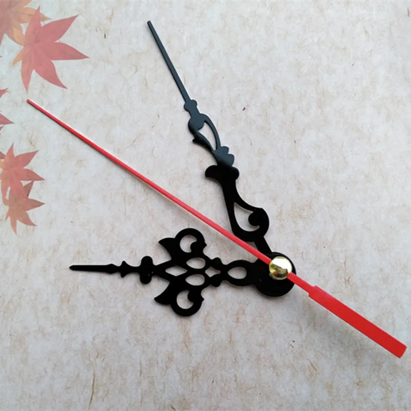 

50PCS Black Clock Three Hands Quartz Clock Arms with Red Second Hand for DIY Clock