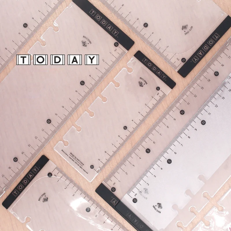 

1pcs/lot Creative Practical Soft Loose-Leaf Bookmark A5 A6 A7 PVC Note Notebook Schedule 6 Hole Loose-Leaf Spiral Notebook Ruler