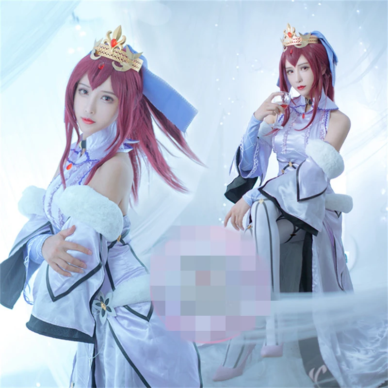 Аниме Косплей Костюм Fate/Grand Order FGO Scathach четвёртый заказ мастера королева платье