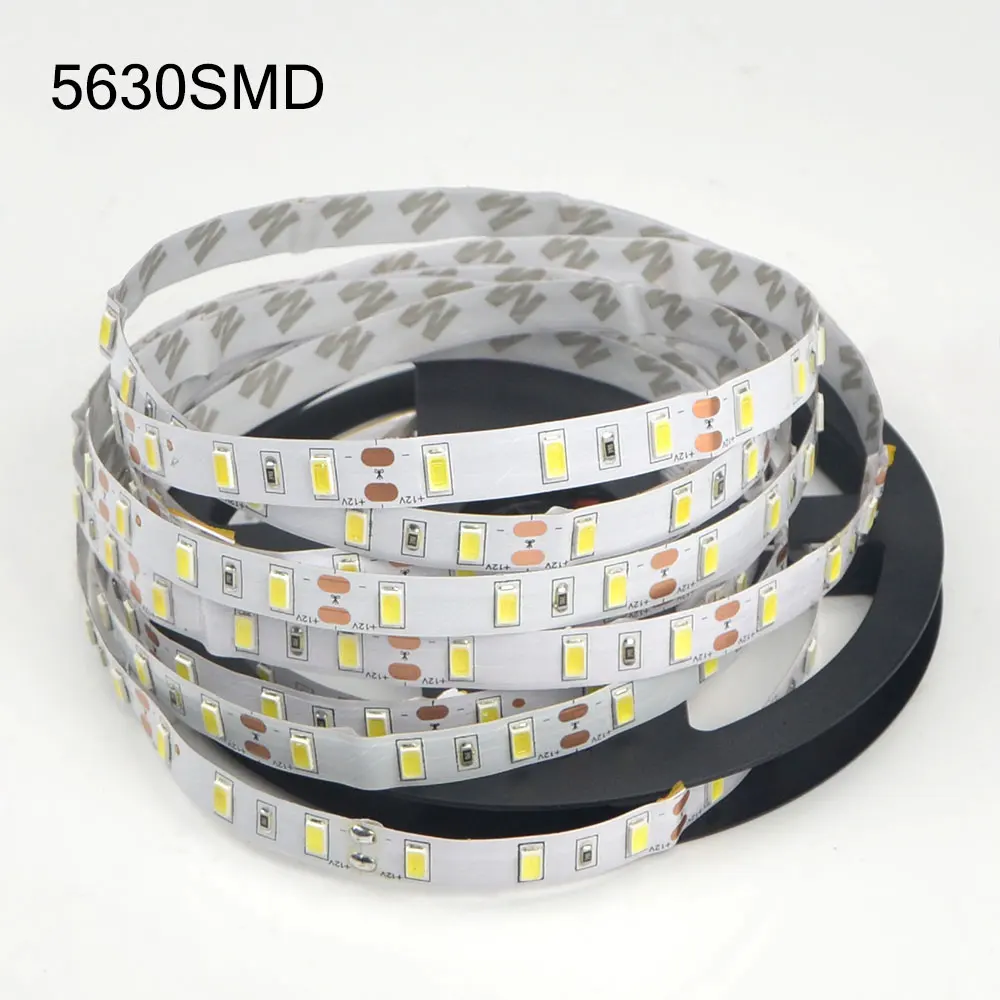 

higher brightness 12V 5630 5m LED strip Light NON-Waterproof / IP65 Lighting 300leds 60leds/m white / warm/cold white