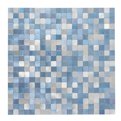 Sky blue Домашняя мозаика, дизайн, небесно-голубая кожура и палочка, мозаика, настенная плитка, 4 листа, изоляция, 3d стеновая панель для кухни, щиток - Цвет: Sky blue