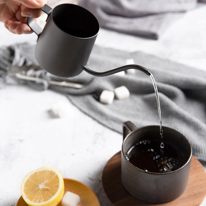 Ручной горшок эспрессо Moka капельные горшки из нержавеющей стали с длинным
