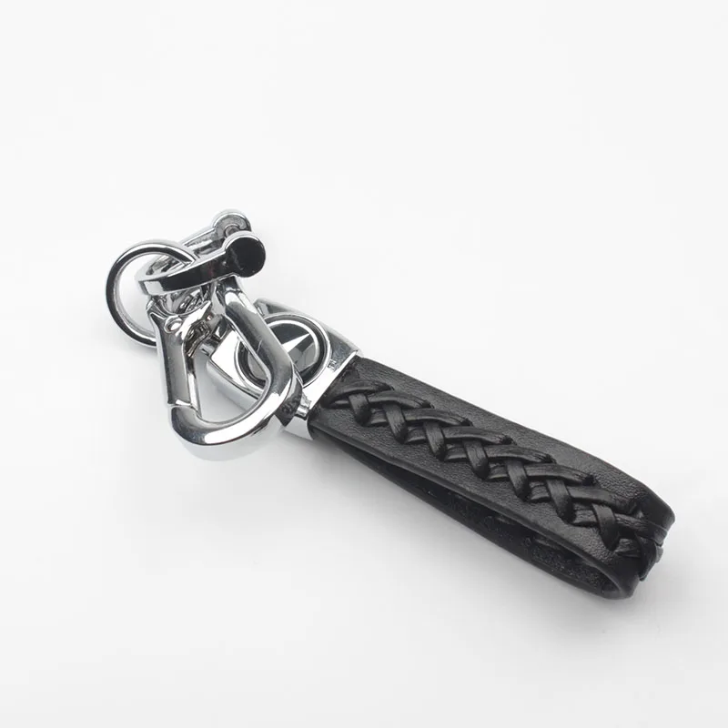 

New Hand Woven Horseshoe Buckle Car Keychain Keyring Auto Car Key Chain Rings Holder For Mercedes Benz W202 CLK C260