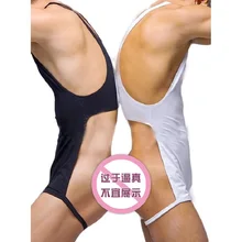 Брендовое мужское сексуальное нижнее белье, боди, Корректирующее белье, сексуальный мужской комбинезон, жилет, Манкини, черный