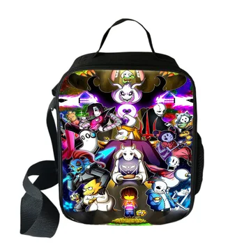 

Kids Cooler Lunch Bag Cartoon Undertale Sans Papyrus Girls Portable Thermal Food Picnic Bags for School Kids Boys Lunch Box Tote