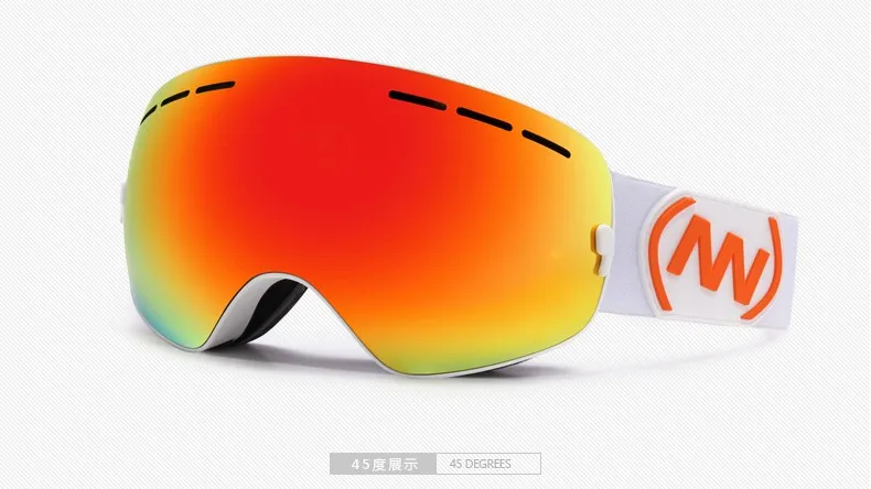 NANDN Детские Лыжные двуслойные очки большие сферические незапотевающие ветрозащитные лыжные Набор очков детские лыжные очки близорукость адаптер