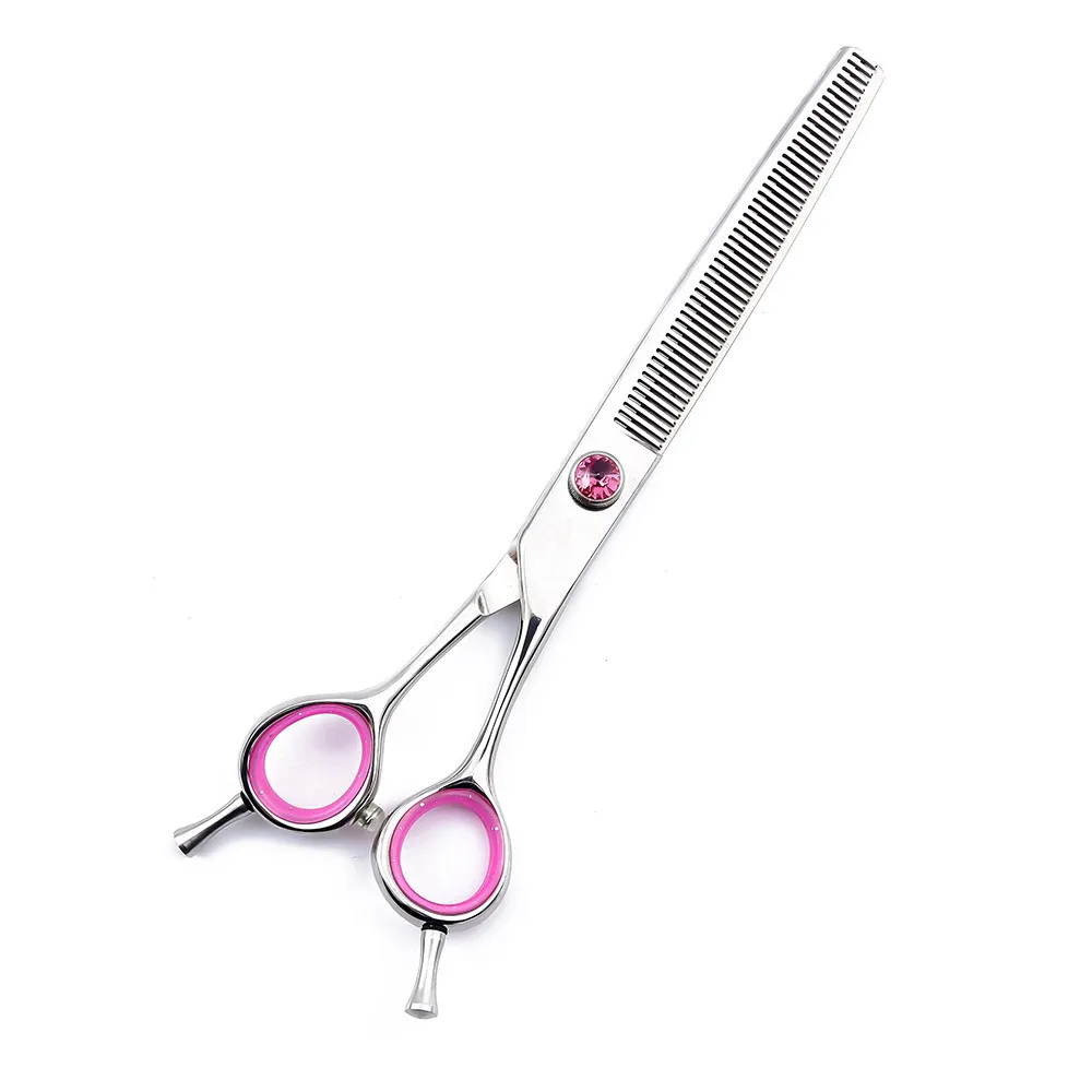 7&quot Professional 50 teeth Pet Dog Scissors 440C Thinning Cutting Shears Dogs Cats Grooming Hair Trimming Tools Tesoura | Красота и