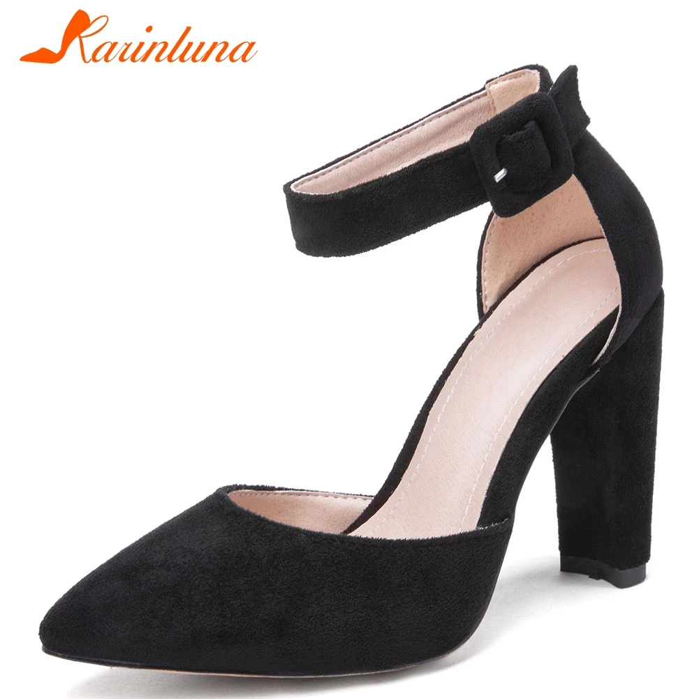 

KARINLUNA New Fashion Hot Sale Big Size 34-46 High Heels Elegant Ladies High Heels Women Shoes Woman Party Wedding Shoes Woman