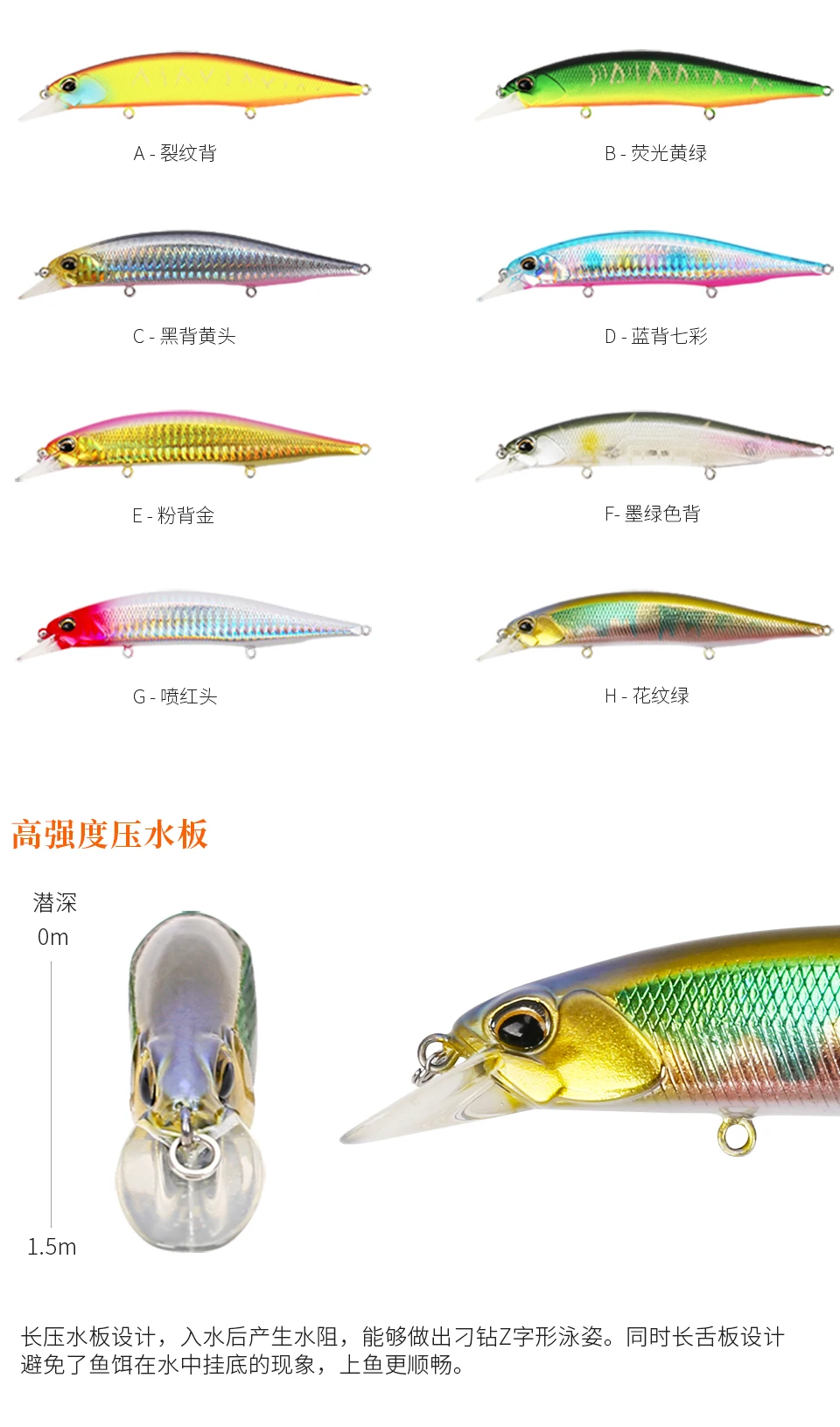 TSURINOYA Minnow рыболовные приманки, 1 шт., 19,5 г, 120 мм, глубина 1,5 м, подвесная приманка, плавающая приманка, воблеры, тяжелая приманка для морского окуня