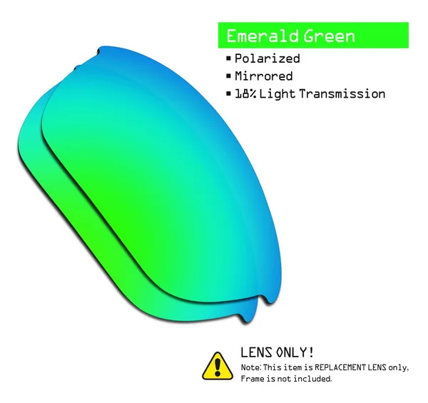 SmartVLT поляризованные Сменные линзы для солнцезащитных очков в стиле Оукли с полукурткой 2,0-несколько вариантов - Цвет линз: Emerald Green