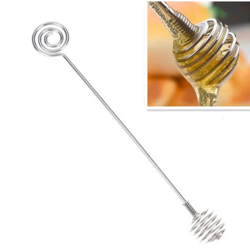 Stainless Steel Honey Dipper Spoon Stirring Bar Swizzle Stick Egg