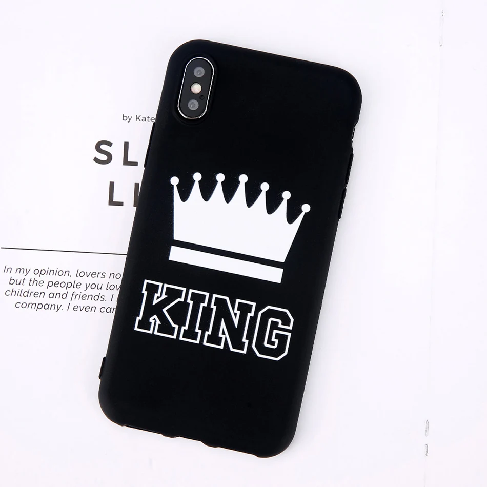 Moskado King queen чехол для телефона для iphone 7 6 6s 8plus X XS Max XR пары шикарные модные симпатичные, из мягкого ТПУ чехол для iphone 11 5S SE