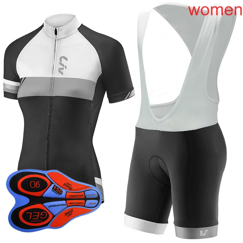 Liv женский велосипедный комплект MTB рубашка нагрудник/шорты костюм дышащий велосипед одежда комплект быстросохнутрикотаж Ropa Ciclismo Mujer L0707 - Цвет: 21