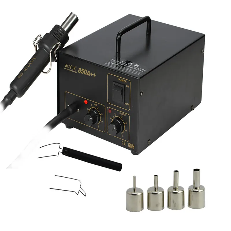 600W Aoyue 850A++ SMD Hot Air Gun rework station 850A++ Hot air soldering station Hot air