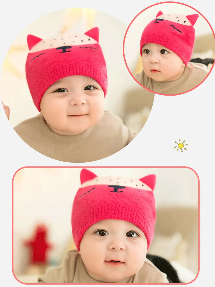 CieiK Baby Fotografie Props Newborn Cap crochet Fox Hats for Kids Boys Girls Photography Baby beanie Autumn Winter Toddler (18)