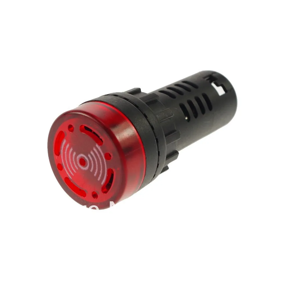 5pcs Red 12VDC 22mm Mount LED Power Indicator Light With Buzzer 60mm Heightin Switches from