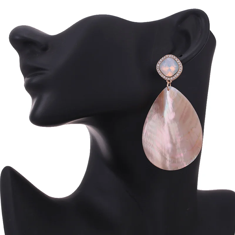 Sehuoran Aretes Boho Oorbellen Shell Water Drop Earrings For Women Statement Pendientes Wedding Earrings Fashion Jewelry Gifts (4)
