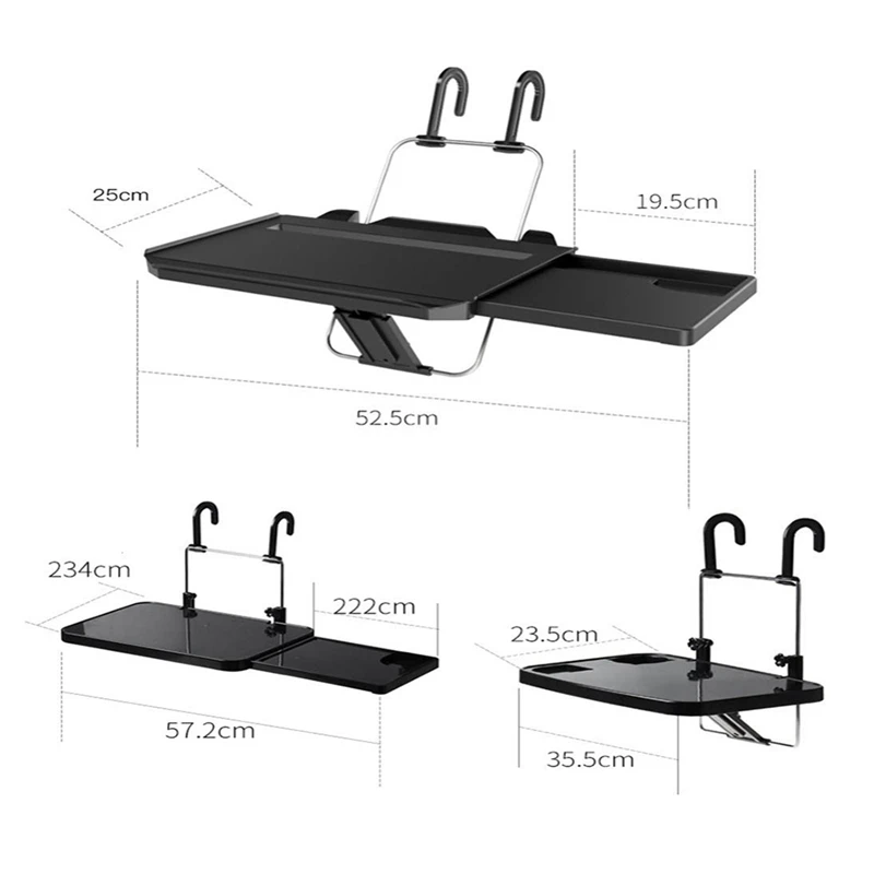 Многофункциональные автомобильные складные подставки для ноутбука, компьютера, Нескользящие крючки, держатель для стаканов, подставка на диван, кровать для чтения, записная книжка