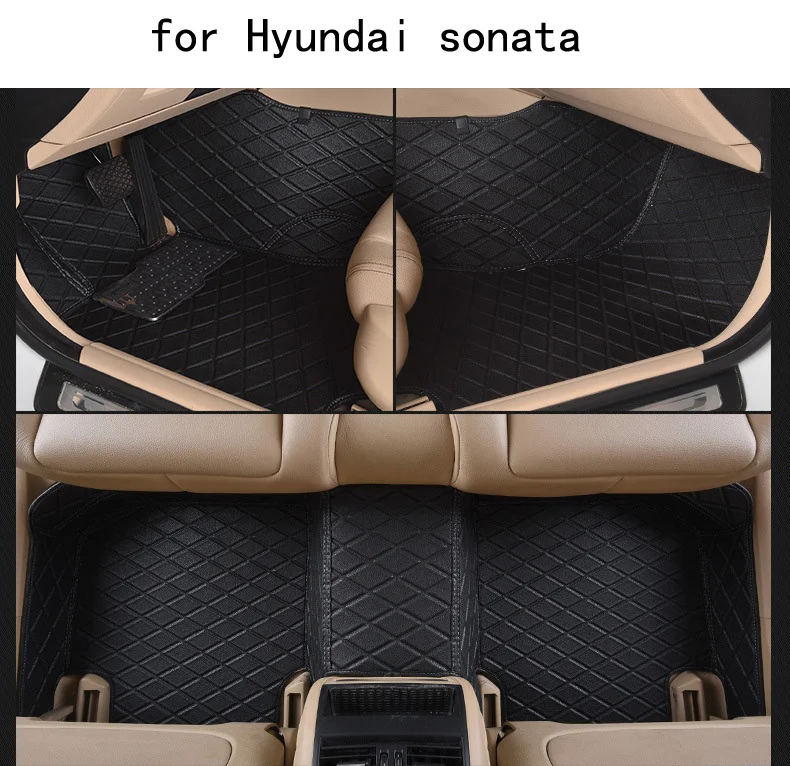 OUZHI for HYUNDAI SONATA firm pu leather Wear resisting Car floor mats