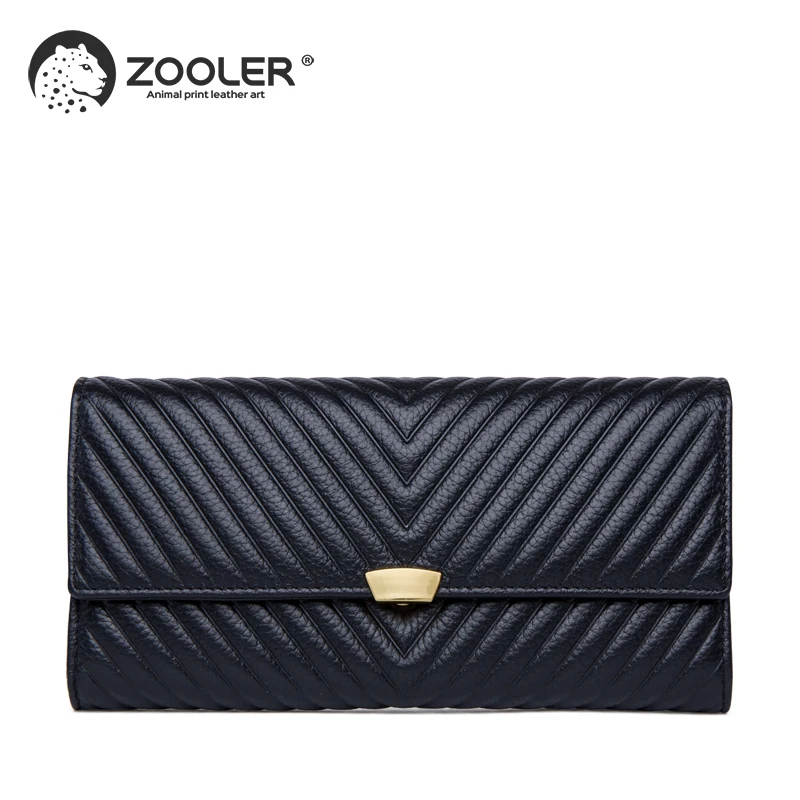 

2019 HOT genuine leather wallet ZOOLER Cow Leather purse Wallet woman leather clutch bag lady purses high quality wallets#CW201