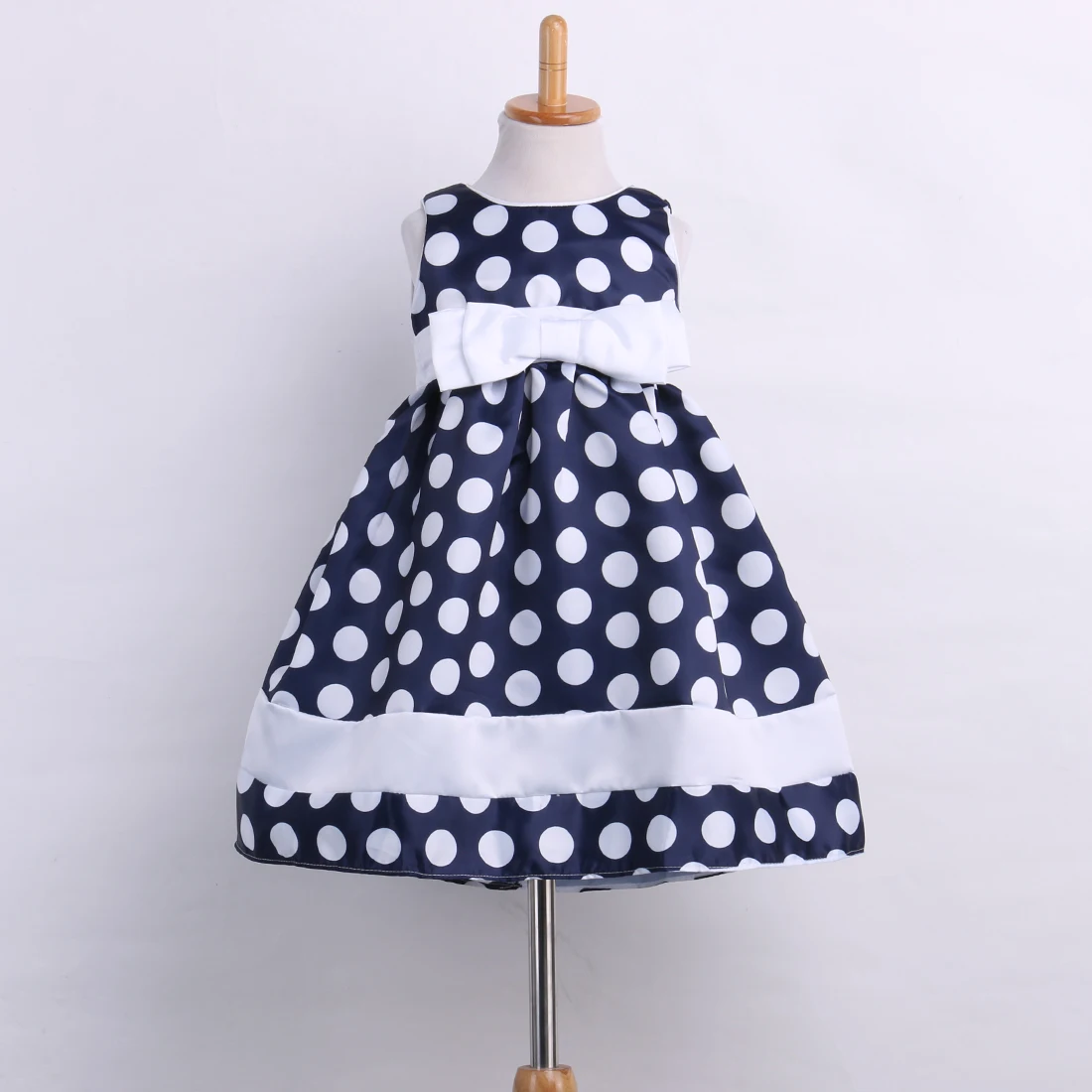 Infant Girl Dress Kids Toddler Baby Cute Polka Dot Bow Princess Party Wedding Formal Tutu Mini