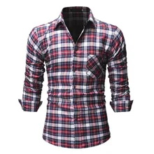 Рубашка мужская уличная chemise homme Лето мужские клетчатые цветочный Бизнес длинный рукав; пуговицы рубашка блуза Топ T522