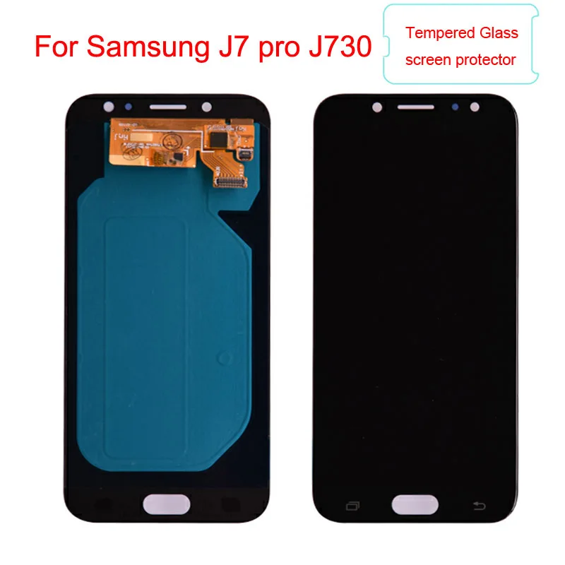 

Super Amoled For Samsung Galaxy J7 Pro 2017 J730 J730F LCD Display With Touch Screen Digitizer Assembly Brightness Adjustment