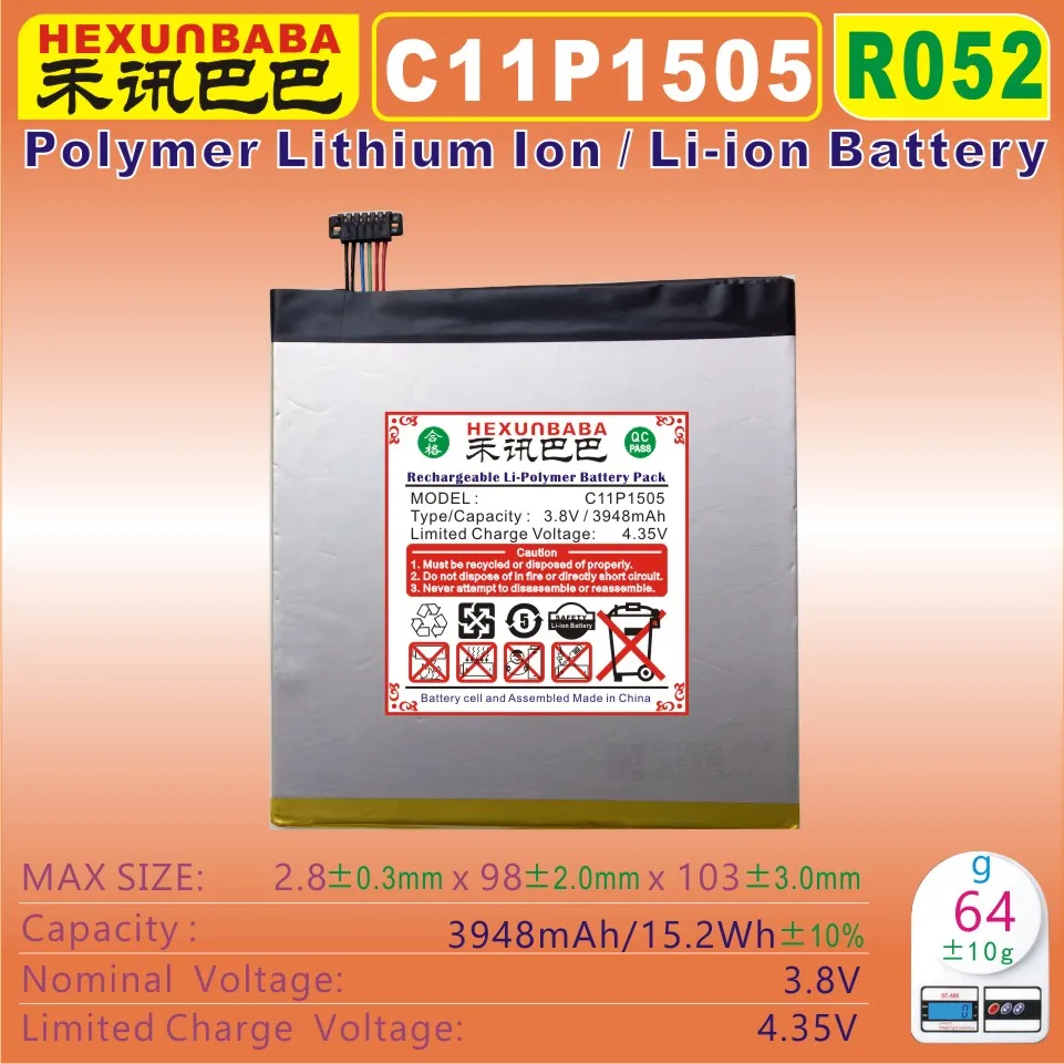 [C11P1505] 3,8 V, 4,35 V литий-полимерный аккумулятор литий-ионный Мобильный/батарея для планшетного ПК совместим с Asus Pad Z380KL Z380C P022 P024 [R052]