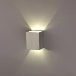 Современные 3 W светодиодный квадратное настенное бра для зала дорожки Гостиная номер стене висит освещения Декор Светильник