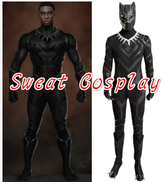 2016 High Quality Black Panther Costume Captain America