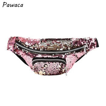 

New Fashion waist bag Mermaid Glitter Bum Bag Women Travel Waist Fanny Pack Festival Money waist bag