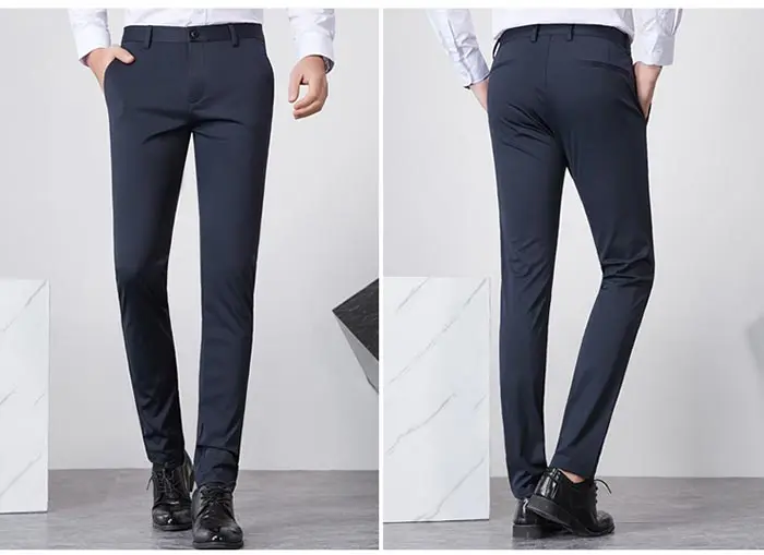 2109 Лето-Осень мужские брюки повседневные Бизнес модные Для мужчин s брюки стрейчевый облегающий черные брюки для Для мужчин Pantaloni Uomo