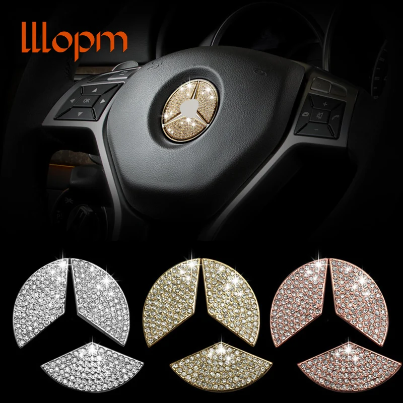

Car steering wheel emblem 3D sticker Car Styling for Mercedes Benz A C E CLA GLA GLC GLE GLK GL ML Class (3 colors options)