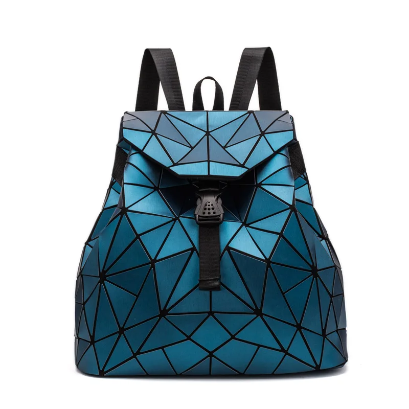 

2018 Women Backpack Geometric Plaid Sequin Female Backpacks For Teenage Girls Bagpack Drawstring School Bag Holographic Backpack
