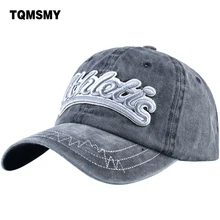 TQMSMY мыть джинсы Кепки из хлопка вышивка кепки-бейсболки с вышитыми надписями шляпа мужские бейсболки женские хип хоп папа шляпа мужская кепка TMBS100