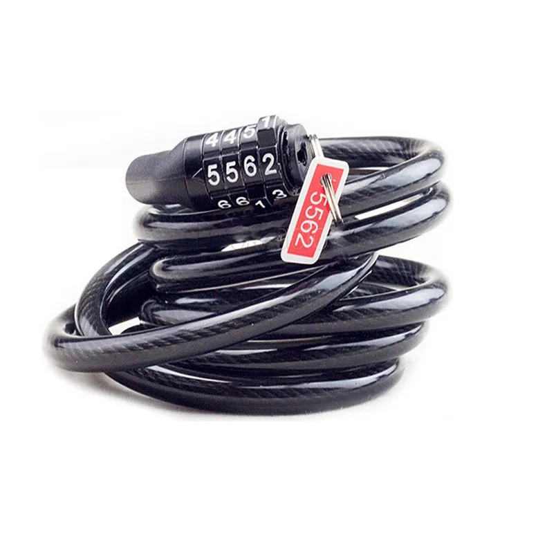 Code Password Bike Combination Lock Bike Cable Lock Tough Security Coded 8mm Steel Wiring Bicycle Safety Lock (2)