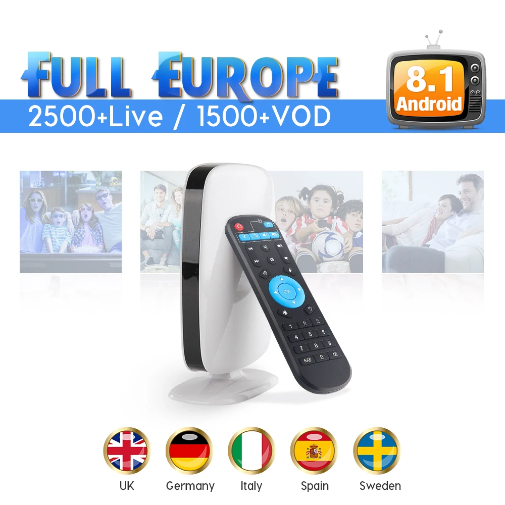 

Spain IPTV Subscription R9 Smart Android 8.1 TV Top Box IUDTV Code IPTV Europe Sweden Spain Italy UK Germany Arabic IPTV Box